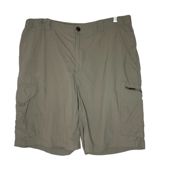 Columbia Cargo Shorts 36 Omni-Shade 10" Outdoor Hiking Trail Quick Dry Rip Stop - Picture 1 of 5